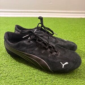 Vintage Y2K PUMA Speedcat Black Suede Sporty Sneakers Lace Up Womens 8